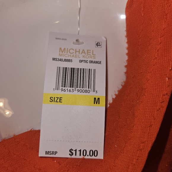 Michael Kors pinstripe crepe pleated top - Picture 4 of 9